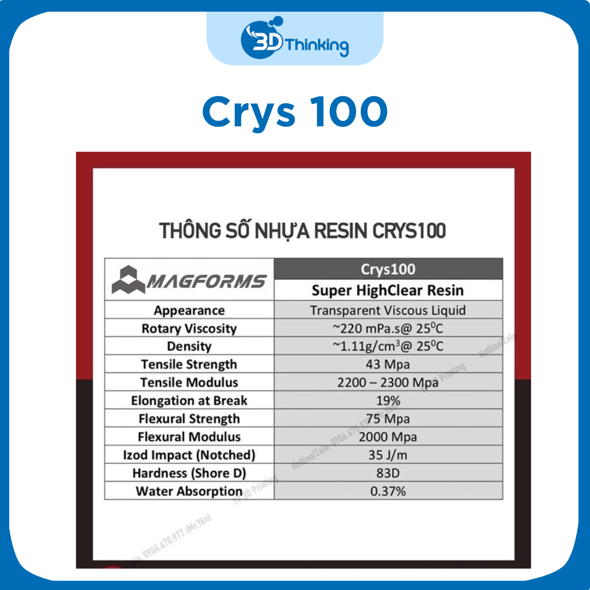 Nhựa in 3D Magforms Crys 100