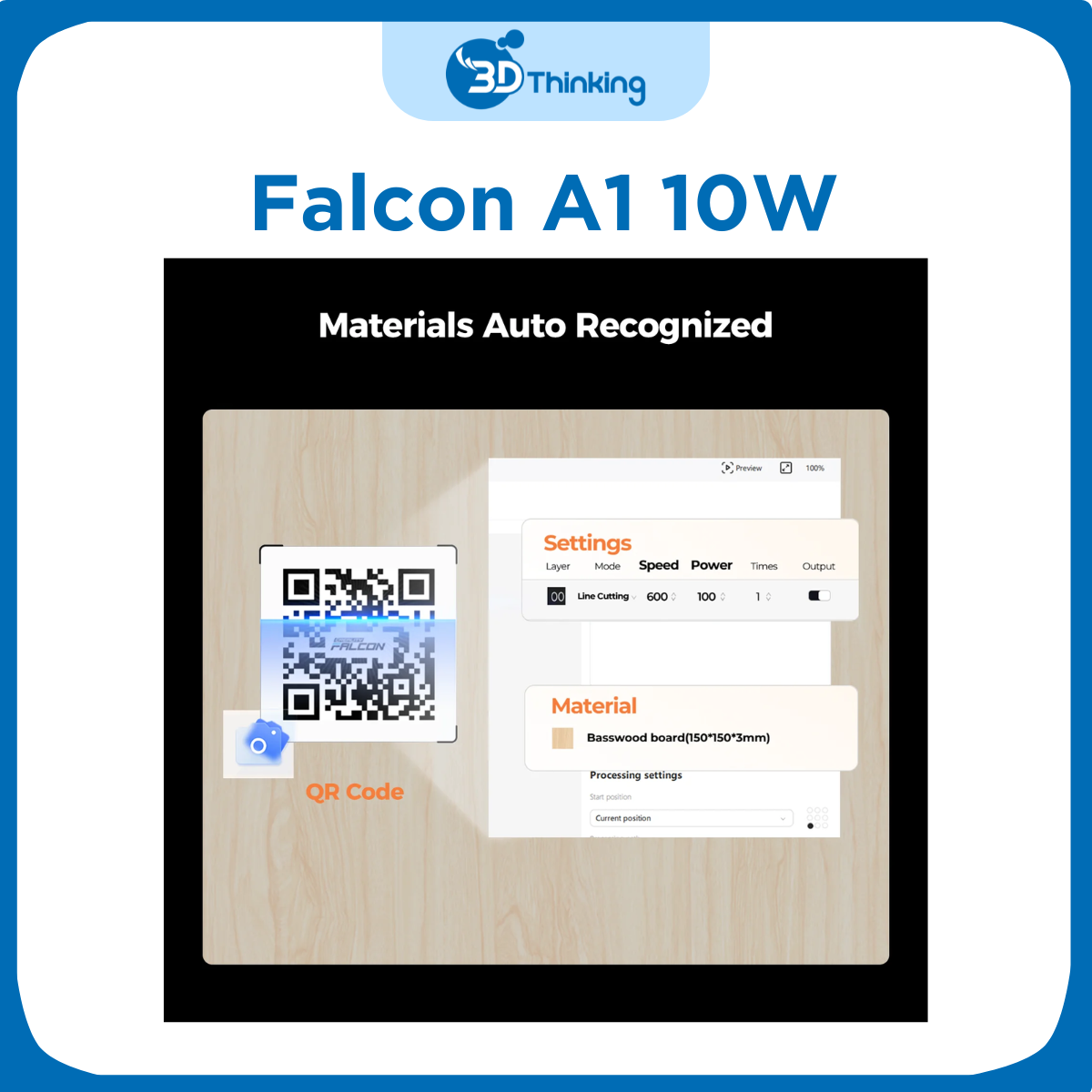 Máy khắc và cắt laser Falcon A1 10W