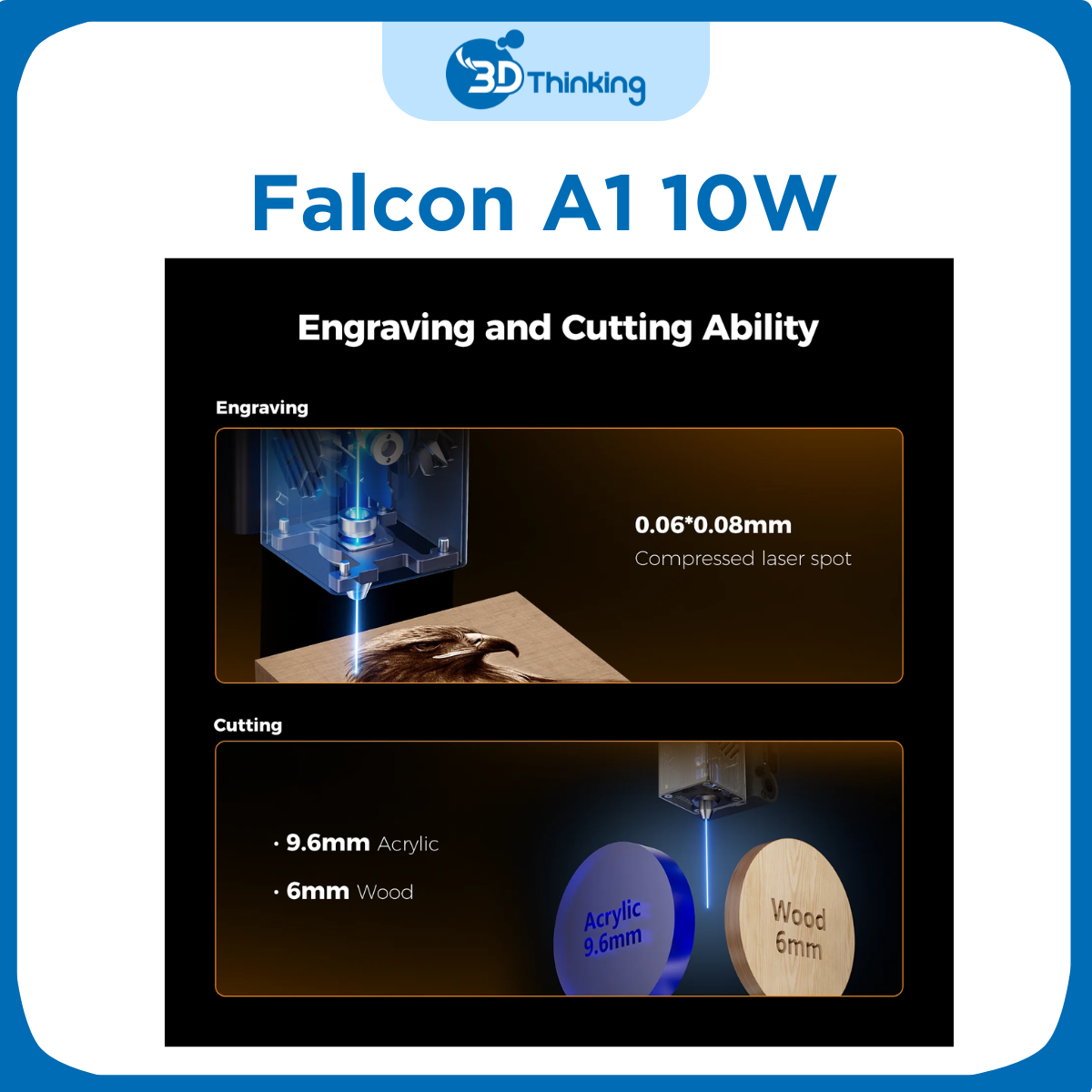 Máy khắc và cắt laser Falcon A1 10W