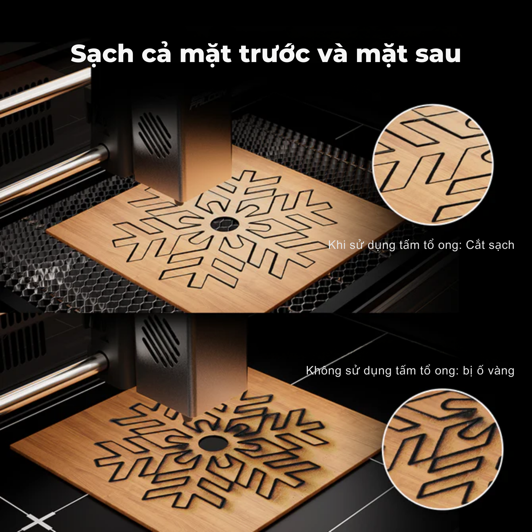 tổ ong máy khắc creality falcon