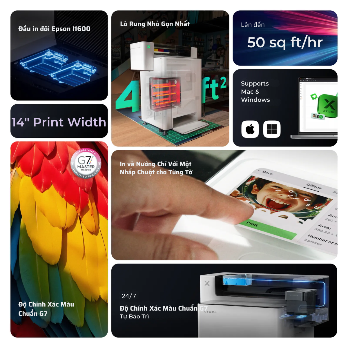 Máy In DTF xTool Apparel Printer.