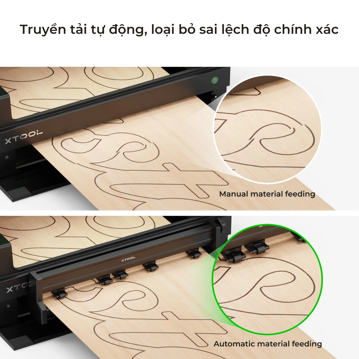 Bộ cấp liệu băng tải tự động cho xTool S1