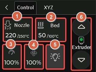 chức năng màn hình bambu lab a1 combo