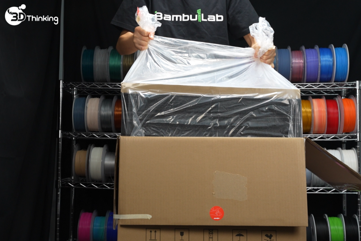 mở hộp bambu lab a1 mini