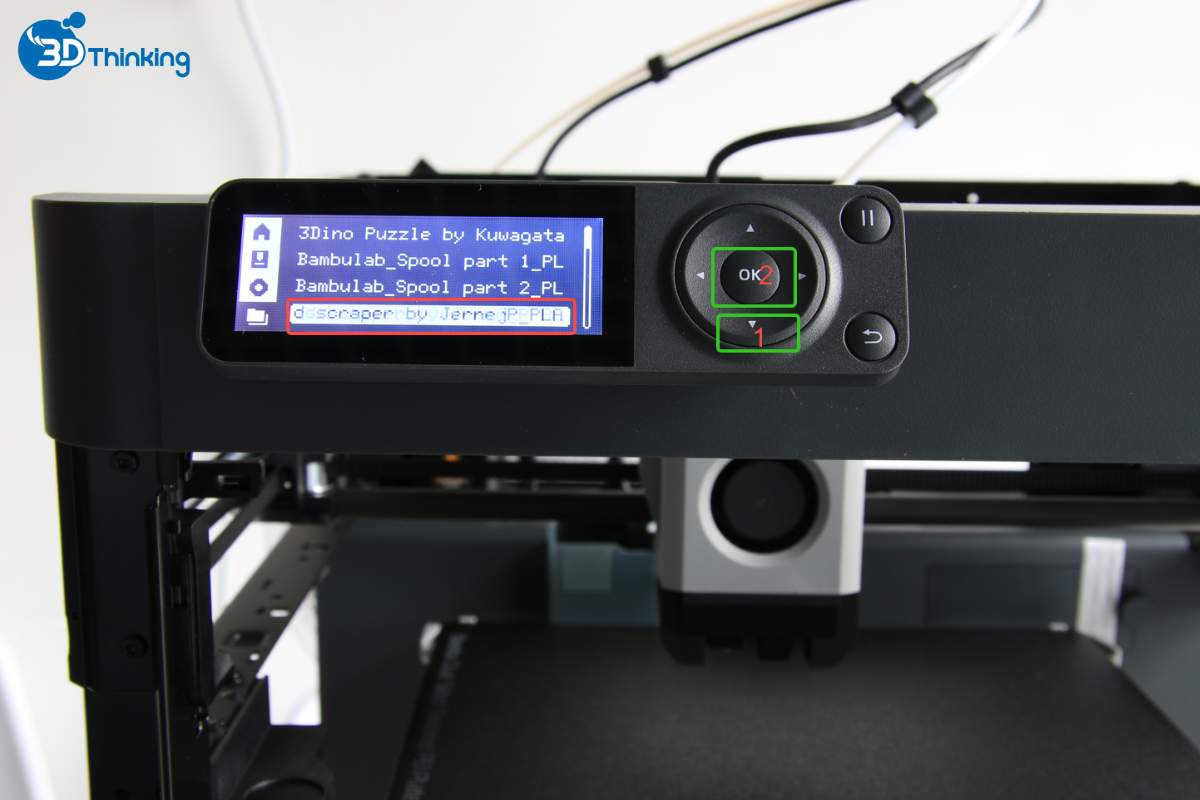 in 3d bằng thẻ nhớ trên máy in 3d bambu lab p1s combo