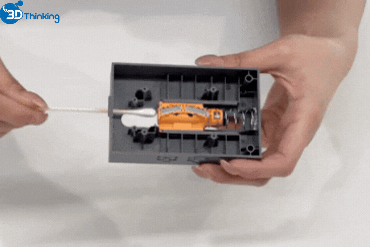 vệ sinh bộ đệm sợi nhựa bambu lab P2S