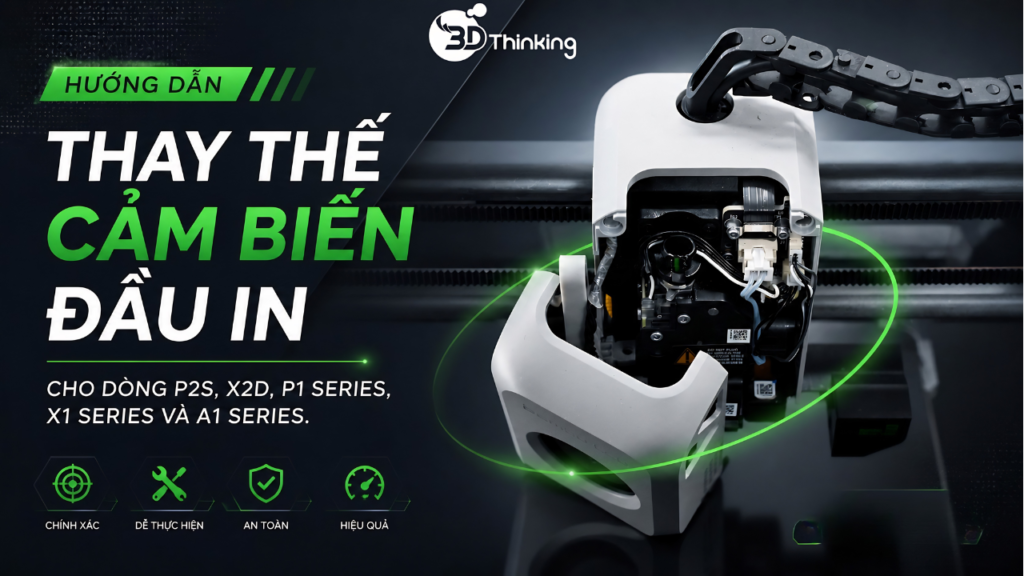 Thay thế cảm biến đầu in máy in 3D: Hướng dẫn kiểm tra & sửa lỗi chi tiết