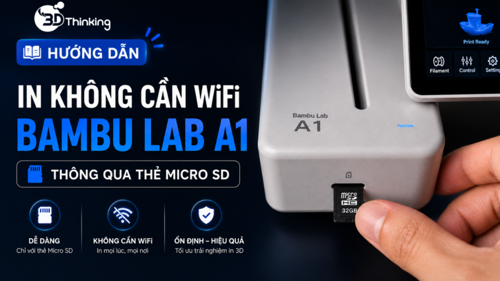 Hướng dẫn in không cần WiFi cho Bambu Lab A1 thông qua thẻ Micro SD