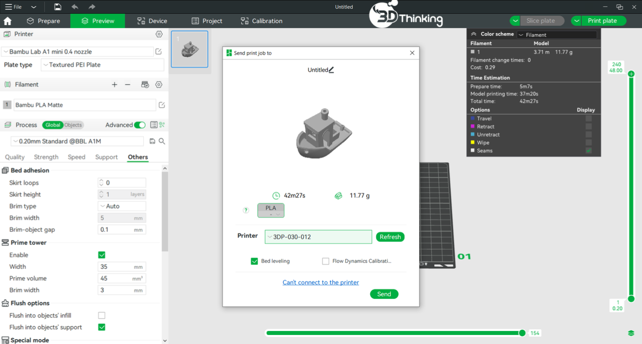 Hướng dẫn in 3D không dùng AMS