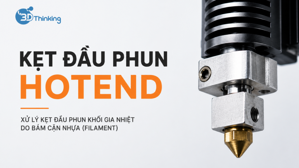 Cách Khắc Phục Kẹt Đầu Phun Hotend (khối gia nhiệt) Do Nhựa Bám, Nhựa Thừa Gây Ra