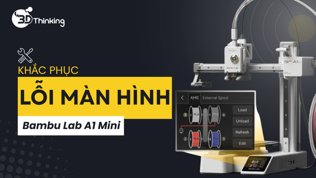 Hướng dẫn chi tiết khắc phục sự cố màn không lên trên máy in 3D Bambu Lab A1 Mini