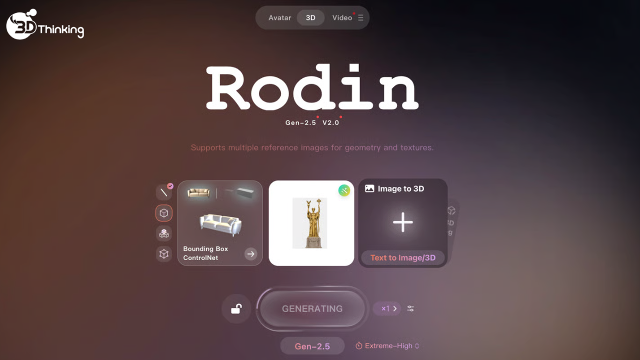 công cụ AI tạo mô hình 3D