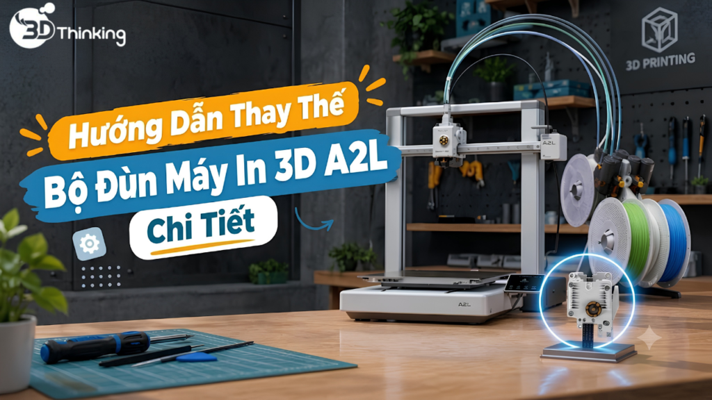 Hướng Dẫn Thay Thế Bộ Đùn Máy In 3D A2L Chi Tiết